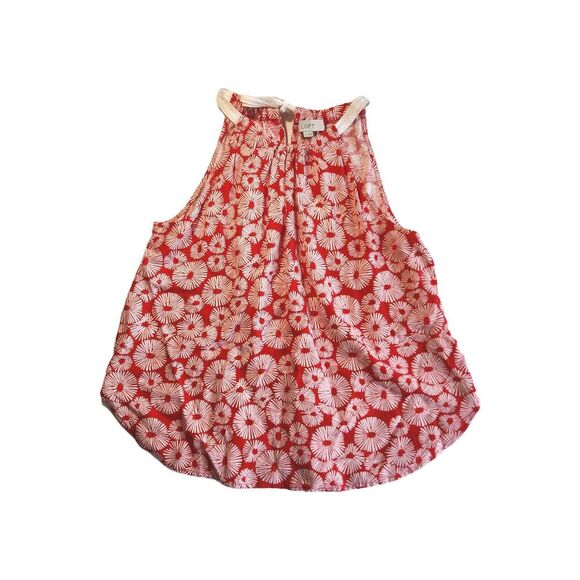 LOFT Red Firework Print Halter Cami Tank Top Women’s Small Sleeveless Pullover - Picture 3 of 8